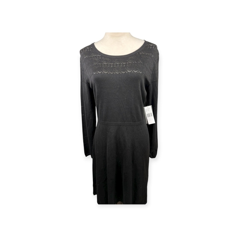 NWT Julia Jordan black long Sleeve sweater Dress size large